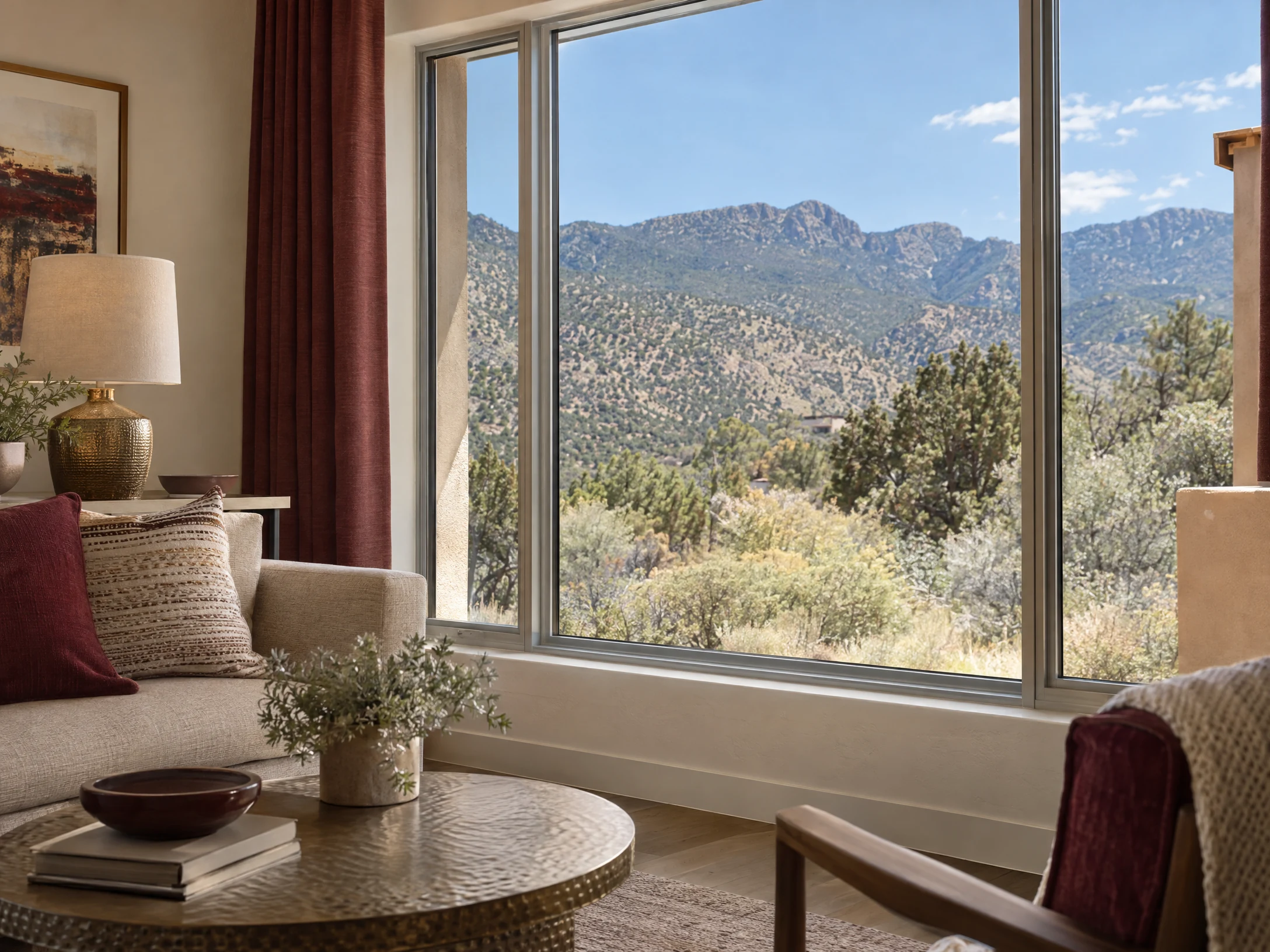 Illustrative New Mexico setting for energy-efficient windows