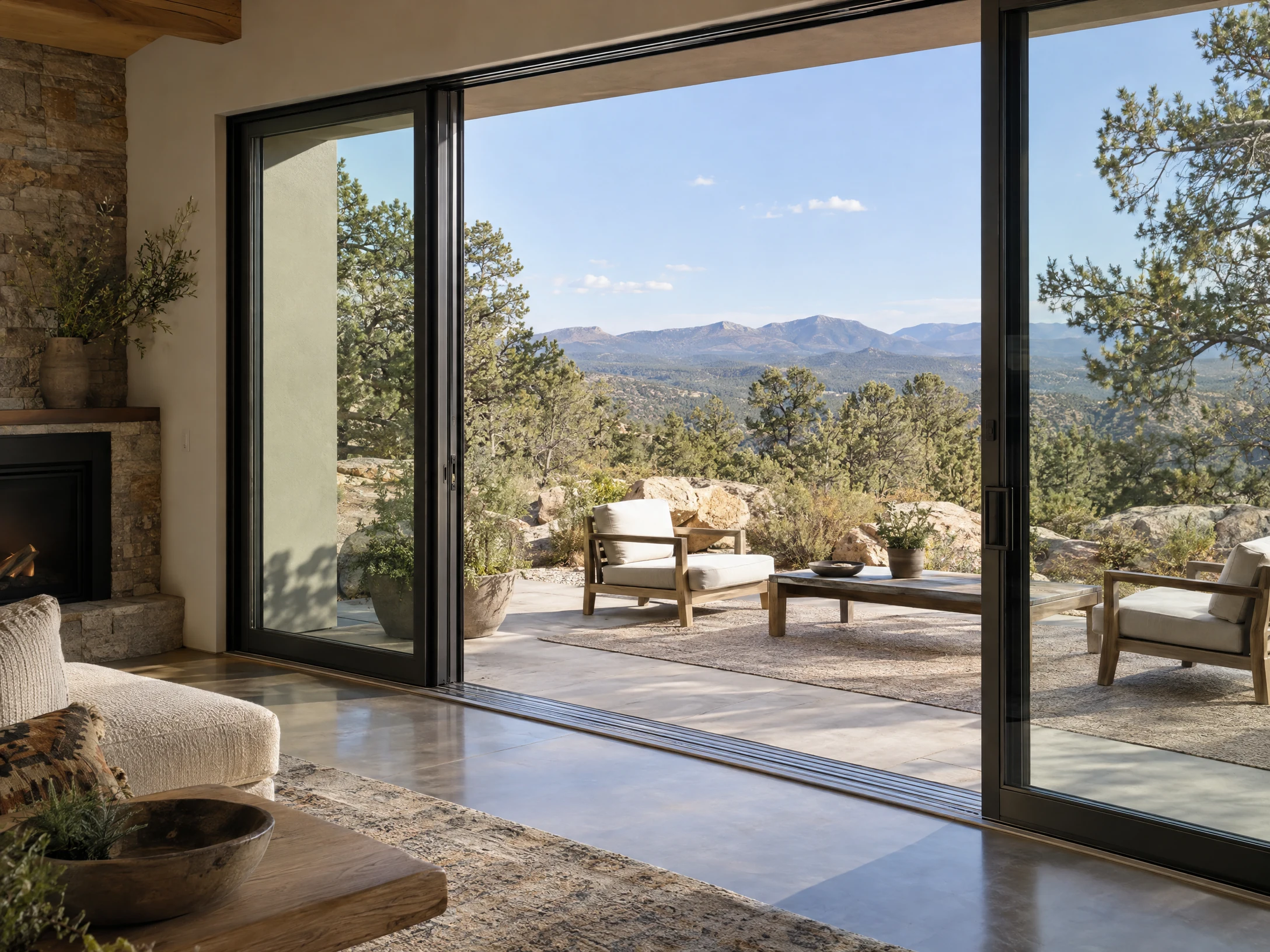 Illustrative New Mexico setting for patio & sliding doors